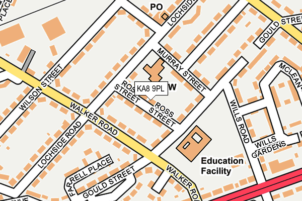 KA8 9PL map - OS OpenMap – Local (Ordnance Survey)