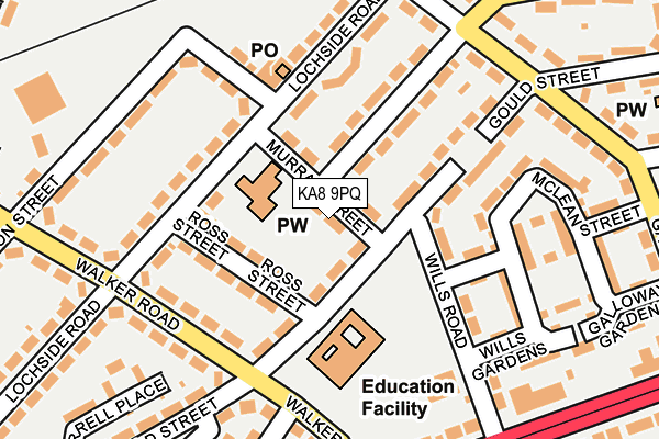 KA8 9PQ map - OS OpenMap – Local (Ordnance Survey)