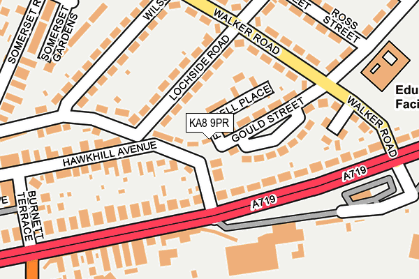 KA8 9PR map - OS OpenMap – Local (Ordnance Survey)