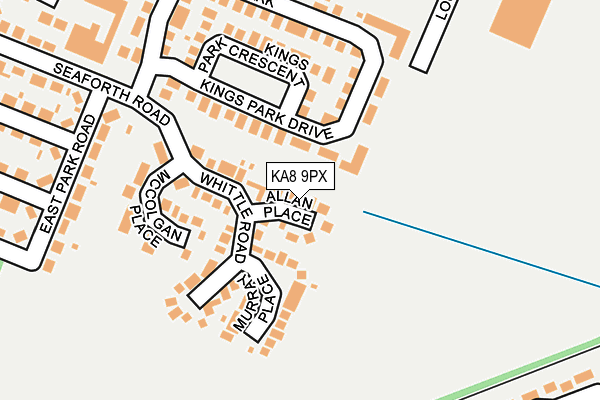 KA8 9PX map - OS OpenMap – Local (Ordnance Survey)