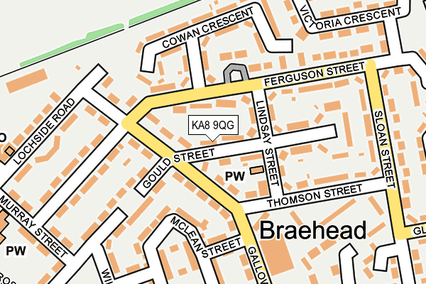 KA8 9QG map - OS OpenMap – Local (Ordnance Survey)