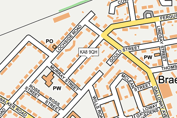KA8 9QH map - OS OpenMap – Local (Ordnance Survey)