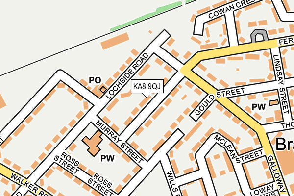 KA8 9QJ map - OS OpenMap – Local (Ordnance Survey)