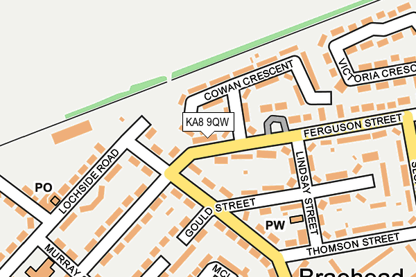KA8 9QW map - OS OpenMap – Local (Ordnance Survey)