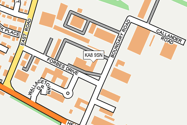 KA8 9SN map - OS OpenMap – Local (Ordnance Survey)