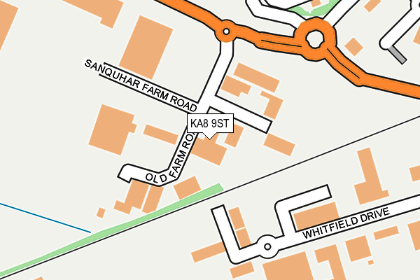 KA8 9ST map - OS OpenMap – Local (Ordnance Survey)