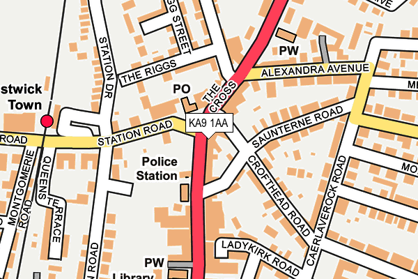 KA9 1AA map - OS OpenMap – Local (Ordnance Survey)