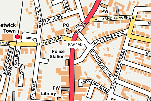 KA9 1AD map - OS OpenMap – Local (Ordnance Survey)
