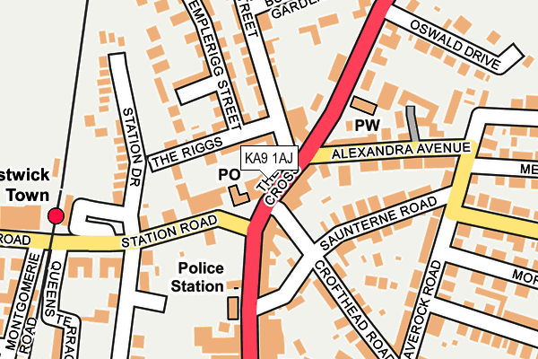 KA9 1AJ map - OS OpenMap – Local (Ordnance Survey)