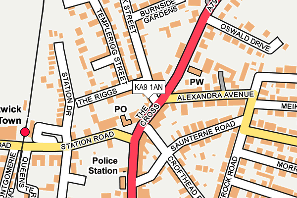 KA9 1AN map - OS OpenMap – Local (Ordnance Survey)