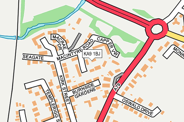 KA9 1BJ map - OS OpenMap – Local (Ordnance Survey)
