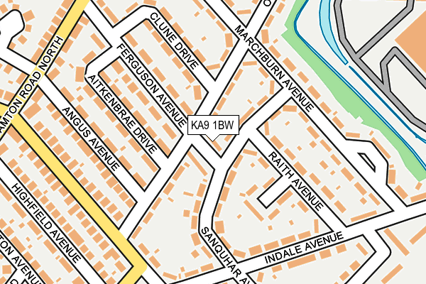 KA9 1BW map - OS OpenMap – Local (Ordnance Survey)