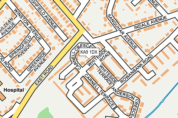 KA9 1DX map - OS OpenMap – Local (Ordnance Survey)