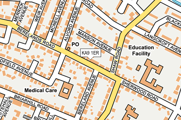 KA9 1ER map - OS OpenMap – Local (Ordnance Survey)