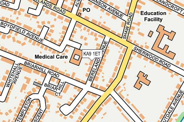 KA9 1ET map - OS OpenMap – Local (Ordnance Survey)