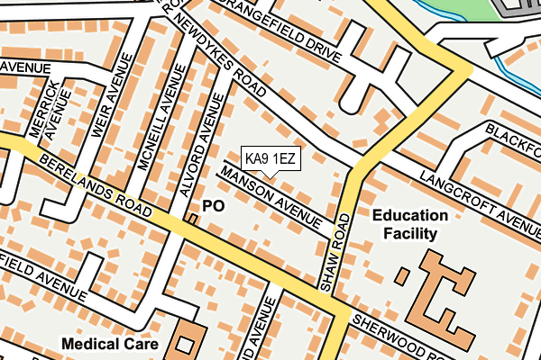 KA9 1EZ map - OS OpenMap – Local (Ordnance Survey)