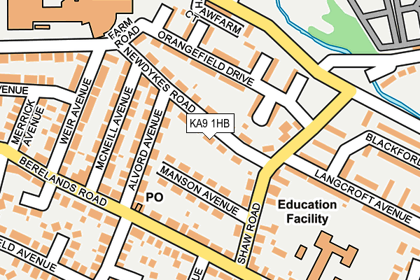 KA9 1HB map - OS OpenMap – Local (Ordnance Survey)
