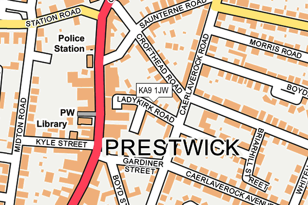 KA9 1JW map - OS OpenMap – Local (Ordnance Survey)