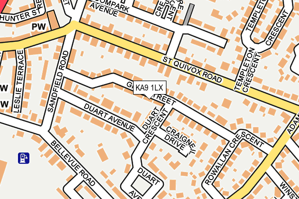KA9 1LX map - OS OpenMap – Local (Ordnance Survey)