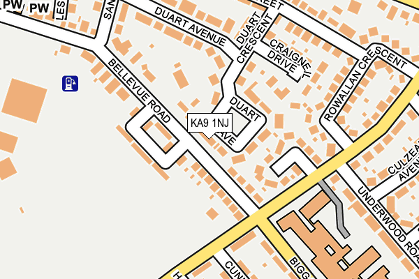 KA9 1NJ map - OS OpenMap – Local (Ordnance Survey)