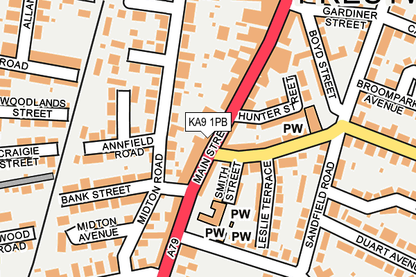 KA9 1PB map - OS OpenMap – Local (Ordnance Survey)