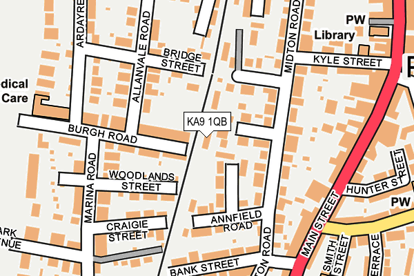 KA9 1QB map - OS OpenMap – Local (Ordnance Survey)