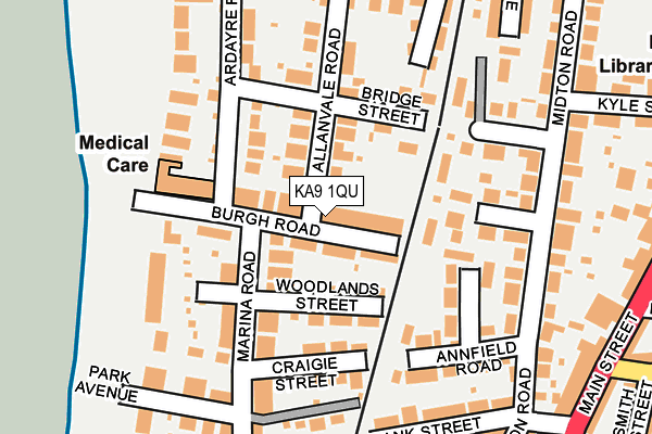 KA9 1QU map - OS OpenMap – Local (Ordnance Survey)