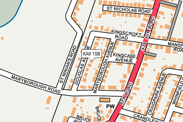 KA9 1SB map - OS OpenMap – Local (Ordnance Survey)