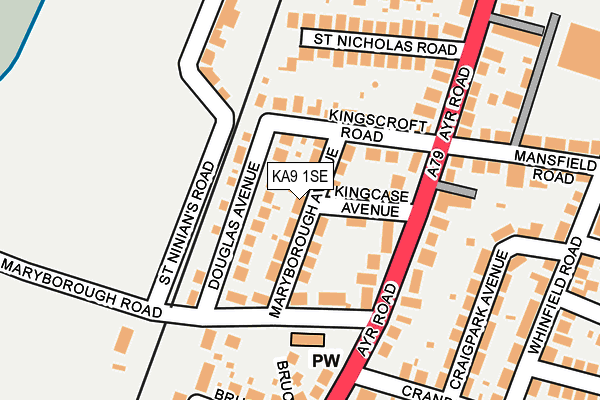 KA9 1SE map - OS OpenMap – Local (Ordnance Survey)