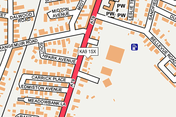 KA9 1SX map - OS OpenMap – Local (Ordnance Survey)