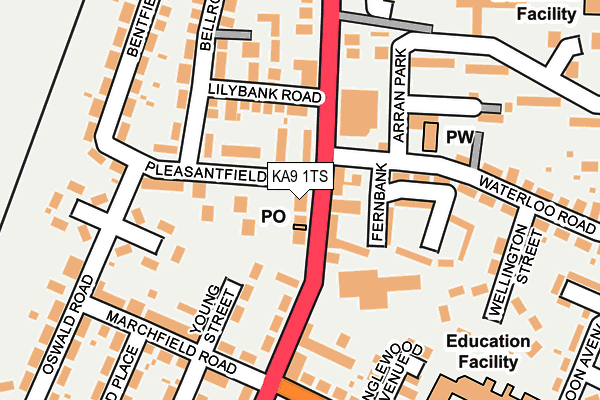 KA9 1TS map - OS OpenMap – Local (Ordnance Survey)