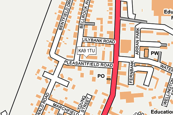 KA9 1TU map - OS OpenMap – Local (Ordnance Survey)