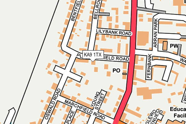 KA9 1TX map - OS OpenMap – Local (Ordnance Survey)