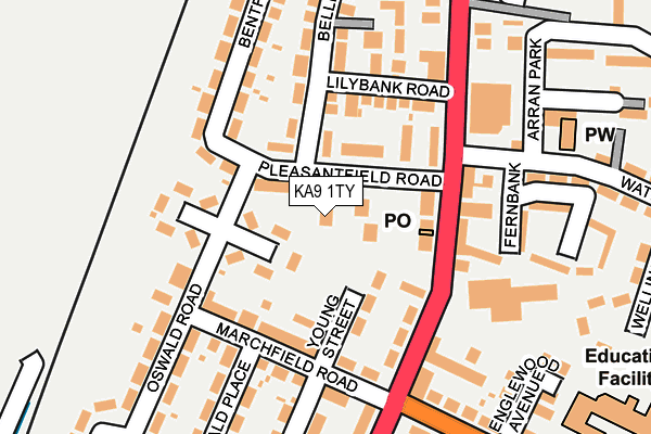 KA9 1TY map - OS OpenMap – Local (Ordnance Survey)