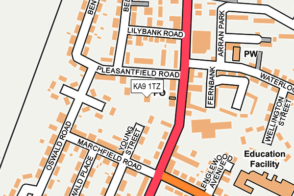 KA9 1TZ map - OS OpenMap – Local (Ordnance Survey)