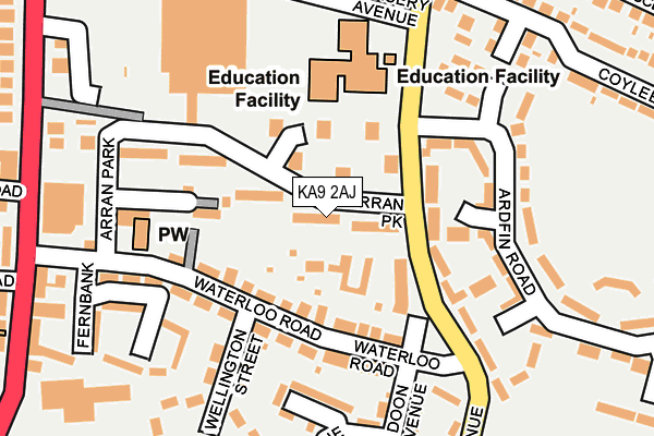 KA9 2AJ map - OS OpenMap – Local (Ordnance Survey)