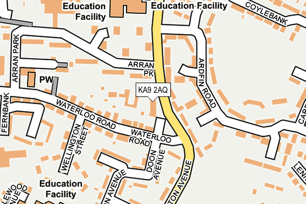 KA9 2AQ map - OS OpenMap – Local (Ordnance Survey)