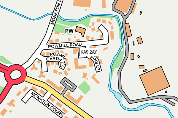 KA9 2AY map - OS OpenMap – Local (Ordnance Survey)
