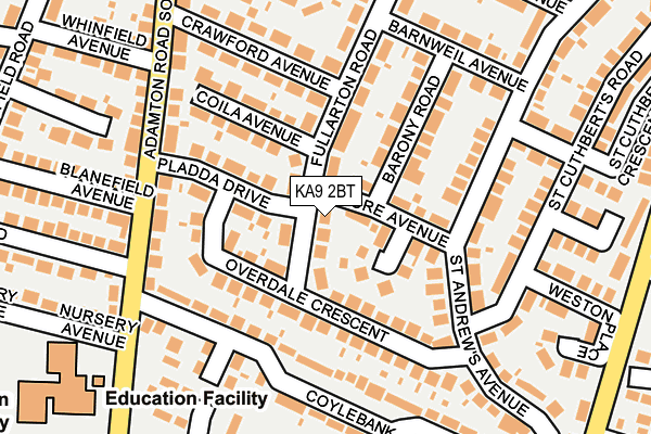 KA9 2BT map - OS OpenMap – Local (Ordnance Survey)