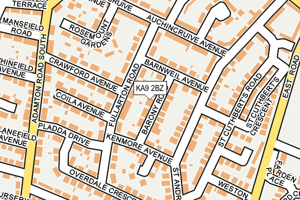 KA9 2BZ map - OS OpenMap – Local (Ordnance Survey)