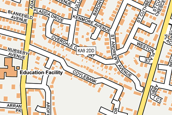 KA9 2DD map - OS OpenMap – Local (Ordnance Survey)