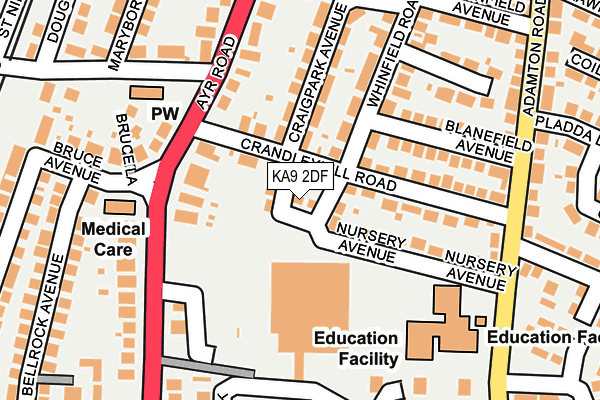 KA9 2DF map - OS OpenMap – Local (Ordnance Survey)