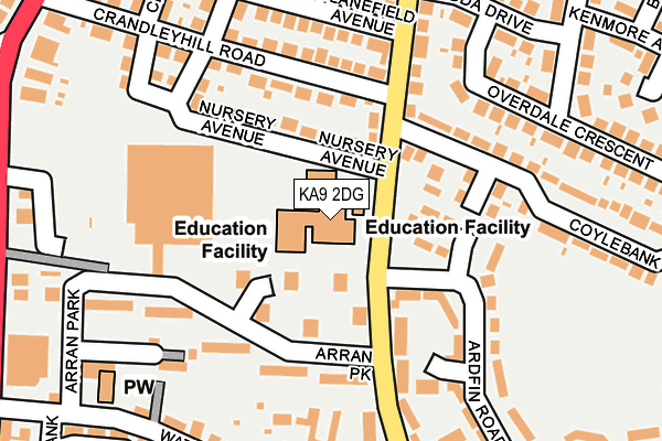 KA9 2DG map - OS OpenMap – Local (Ordnance Survey)