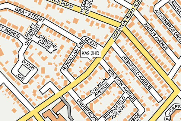 KA9 2HD map - OS OpenMap – Local (Ordnance Survey)