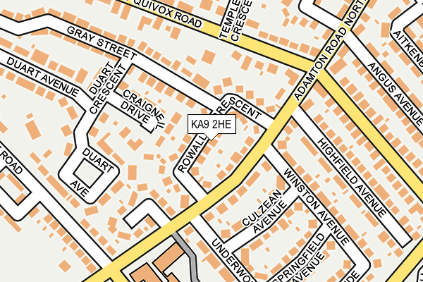 KA9 2HE map - OS OpenMap – Local (Ordnance Survey)