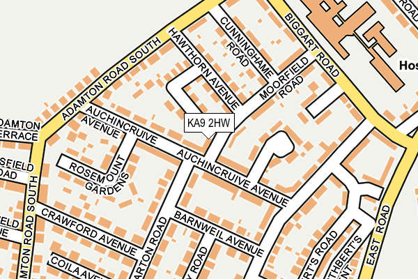 KA9 2HW map - OS OpenMap – Local (Ordnance Survey)