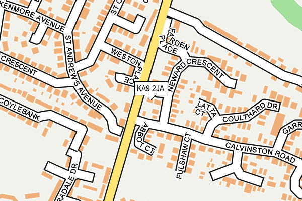 KA9 2JA map - OS OpenMap – Local (Ordnance Survey)