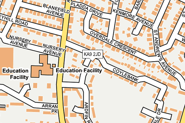 KA9 2JD map - OS OpenMap – Local (Ordnance Survey)