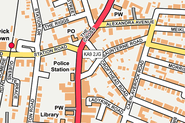 KA9 2JG map - OS OpenMap – Local (Ordnance Survey)