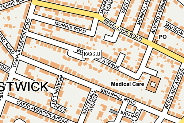 KA9 2JJ map - OS OpenMap – Local (Ordnance Survey)